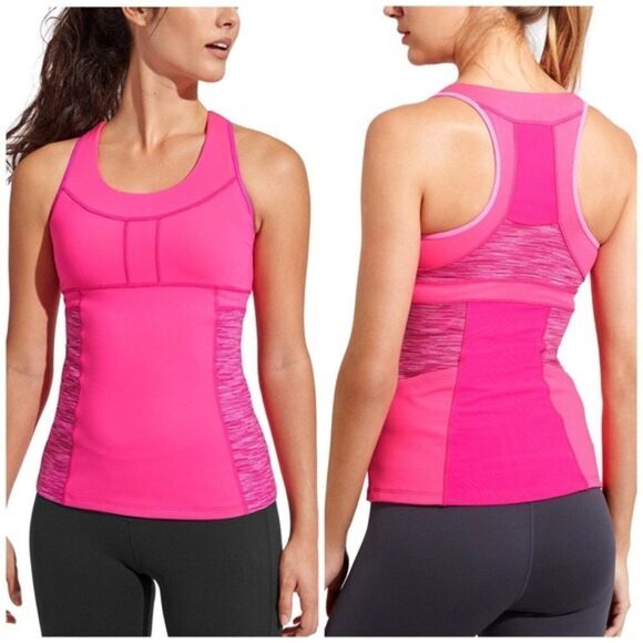 ✨Athleta Hot Pink Space Dye PR tank - Picture 1 of 5